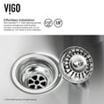 thumbnail image 5 of Vigo VG15077 Undermount Stainless Steel Kitchen Sink  Faucet  Colander  Strainer and Dispenser, 5 of 16