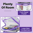 thumbnail image 5 of Clear Heavy Duty Waterproof Stadium Approved Backpack with Front Zipper Pocket for Traveling, Commuting, Recreation and Gym in Purple, 5 of 10