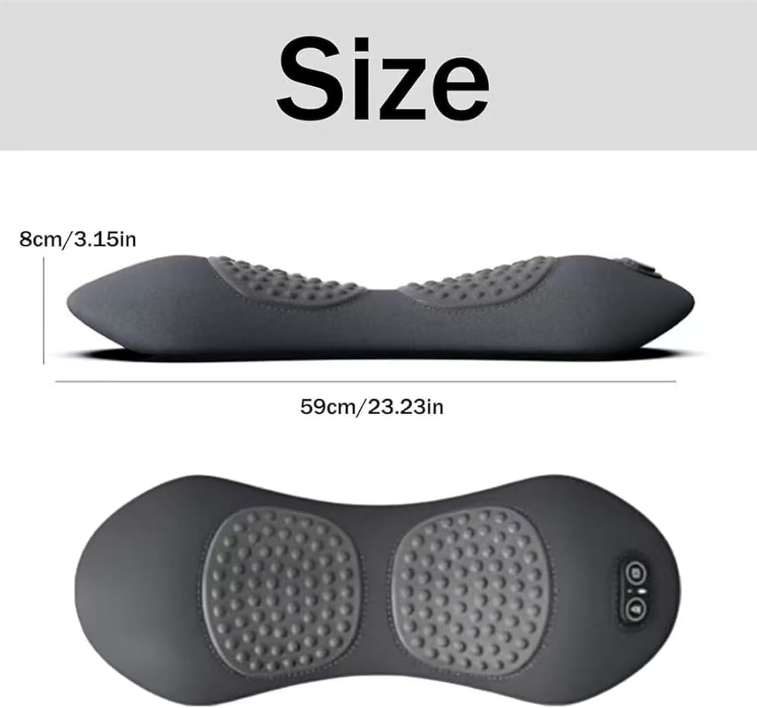 Smooth Spine Triple Fusion Back Massager, 2026 New 3-in-1 Massager, with Electric Traction Lifting & Heat Compress, All-Round Support, Relieve Neck/Shoulder Discomfort( (Dark Gray))