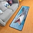 thumbnail image 2 of GZHJMY Swimming Dolphin Area Rug - 2' x 6' Washable Runner Rugs with Rubber Backing - Non Skid Floor Carpet for Indoor Living Room Hallway Kitchen Carpet Runner, 2 of 7