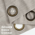 thumbnail image 4 of Vangao Linen Blended Cray Curtains Light Filtering Semi Sheer Curtains 2 panels for Living Room Bedroom Grommet Drapes 52" x 84", 4 of 7