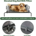 thumbnail image 3 of Cooling Elevated Dog Bed for Large Dogs – Waterproof Raised Dog Cot with Slope Headrest, Breathable Teslin Mesh, Durable & Portable Pet Bed for Indoor and Outdoor Use, Black, 3 of 9