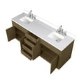 thumbnail image 5 of Abbey 80 in W Grey Oak Double Vanity, Cultured Marble Top and Faucet Set, 5 of 11