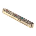 thumbnail image 2 of Vintage Needle Case Carved Pattern Set Rhinestone Fashionable Zinc Alloy Sewing Needles Storage Tube Needle Holder Bronze, 2 of 5