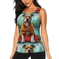 thumbnail image 1 of Fotbe Meditating French Bulldog Blusas Sin Mangas para Mujer – Estilo Casual, Corte Suelto, Slim-Fit, Cuello Redondo Deportivo, Tops de Verano para Gimnasio y Yoga-XX-Large, 1 of 7