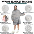 thumbnail image 5 of Wearable Oversized Blanket,Blue Geometric Chevron Dot Pattern Wearable Blanket Hoodie for Adults,Cozy Hooded Blankets with Super Pockets,Super Warm Fuzzy Pullover for Women & Men, 5 of 6