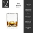thumbnail image 4 of Viski Mountain Crystal Tumblers, Whiskey Drinking Glasses, 9 oz Set of 2, 4 of 6