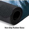 thumbnail image 5 of Large Gaming Mouse Pad,Misty Forest Trees Cloudy Sky Desk Mat with Seamed Edges, Big XXL Waterproof Desk Pad, Non-Slip Rubber Base, 31.5x15.7 Inch Keyboard Pad Computer Mousepad, 5 of 6