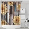 thumbnail image 2 of Waterproof Sunflower Shower Curtain 72x84 Inch Colorful Floral Polyester Unique Shower Curtain for Bathroom Hotel Home Decor with 12 Plastic Hooks, 2 of 5