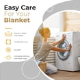 thumbnail image 4 of Superior Metro Chevron All-Season Cotton Blanket, Twin, Silver, 4 of 6
