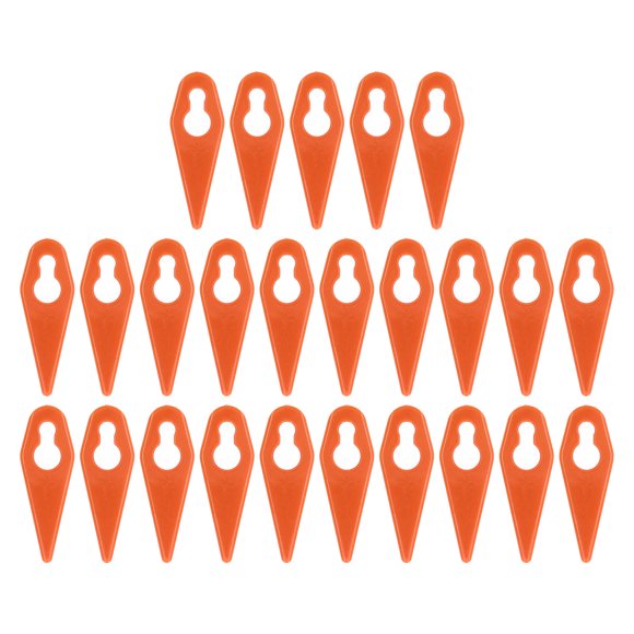 Lame de Coupe en Plastique, Lames de Rechange pour Tondeuse Résistantes à l'Usure 25 Pcs Faciles à Installer Format Compact pour Appareils de Jardin Orange