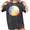 Black-4, variant on Women's Half Moon Crescent Copy Moon Joy Quote Celestial Washed Graphic Tee Relaxed Fit