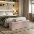 thumbnail image 7 of Gianna 43 Inches Folding Storage Ottoman Bench, Storage Chest, Foot Rest Stool, Bedroom Bench with Storage, Pink, 7 of 7