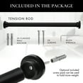 thumbnail image 5 of Meriville 1-inch Diameter Metal Tension Rod, Adjustable 52-90, Black, 5 of 5