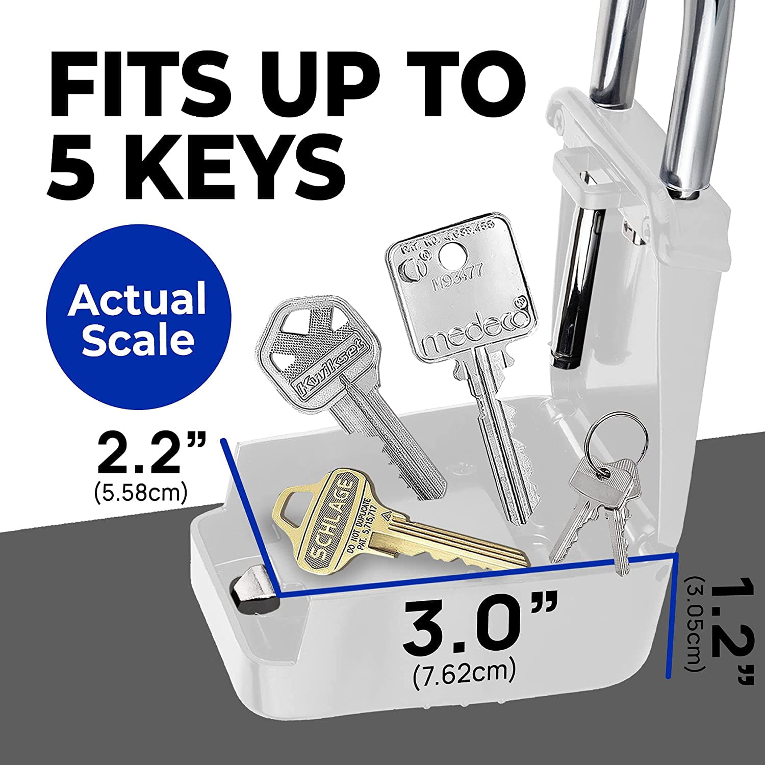 Lion Locks 1500 Key Storage Realtor Lock Box with Set-Your-Own Combination, (6 pack, White)