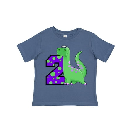 

Inktastic 2nd Birthday Dinosaur Gift Toddler Boy Girl T-Shirt