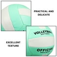 thumbnail image 3 of HOOWIFFY 2Pcs Indoor Sports Volleyball Soft Volleyball for Training and Competitions Light Green, 3 of 7