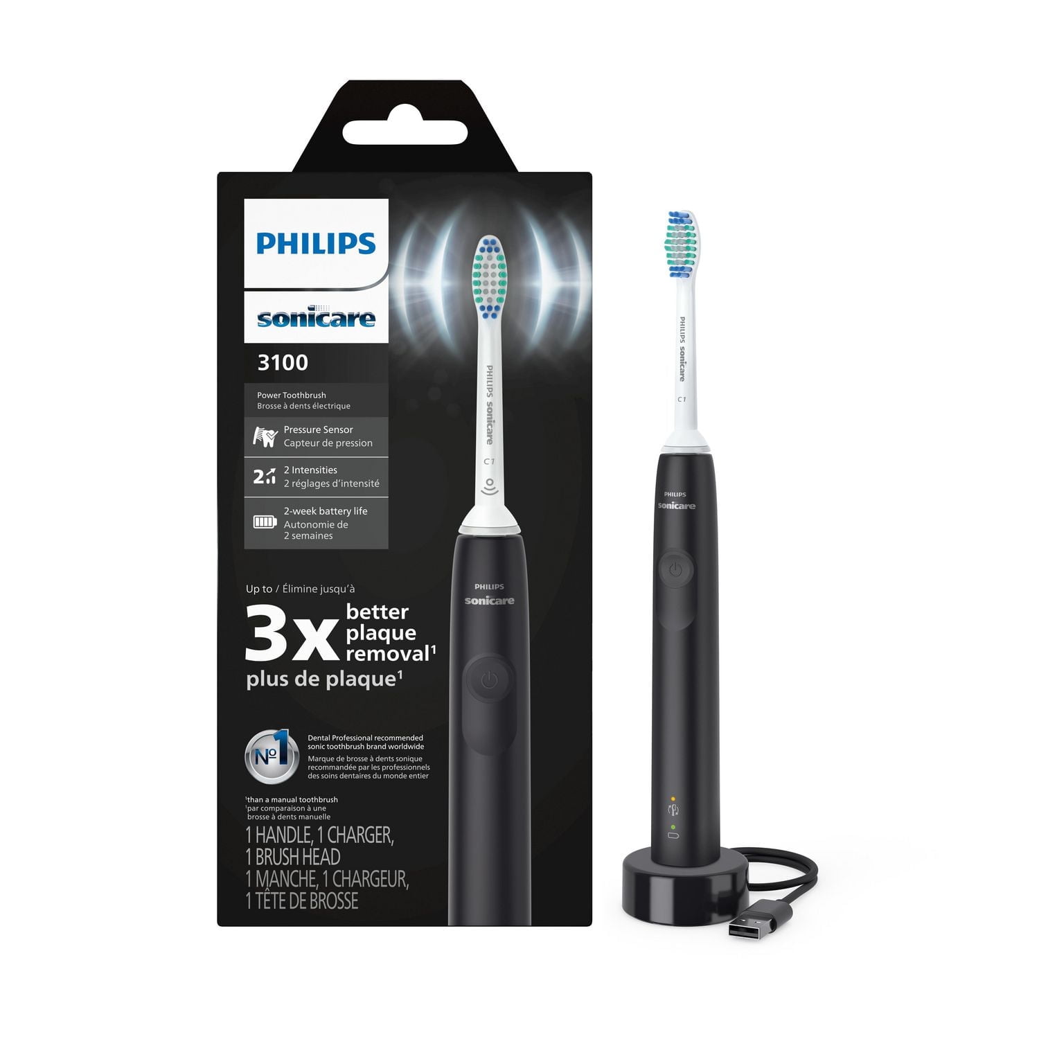 Philips Sonicare 3100 Power Toothbrush, Black