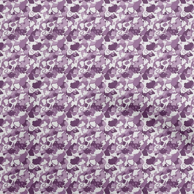 oneOone Velvet Dusty Purple Fabric Abstract Craft Projects Decor Fabric Printed By The Yard 58 Inch Wide