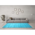 thumbnail image 3 of Ahgly Company Indoor Rectangle Abstract Light Blue Contemporary Area Rugs, 2' x 4', 3 of 4