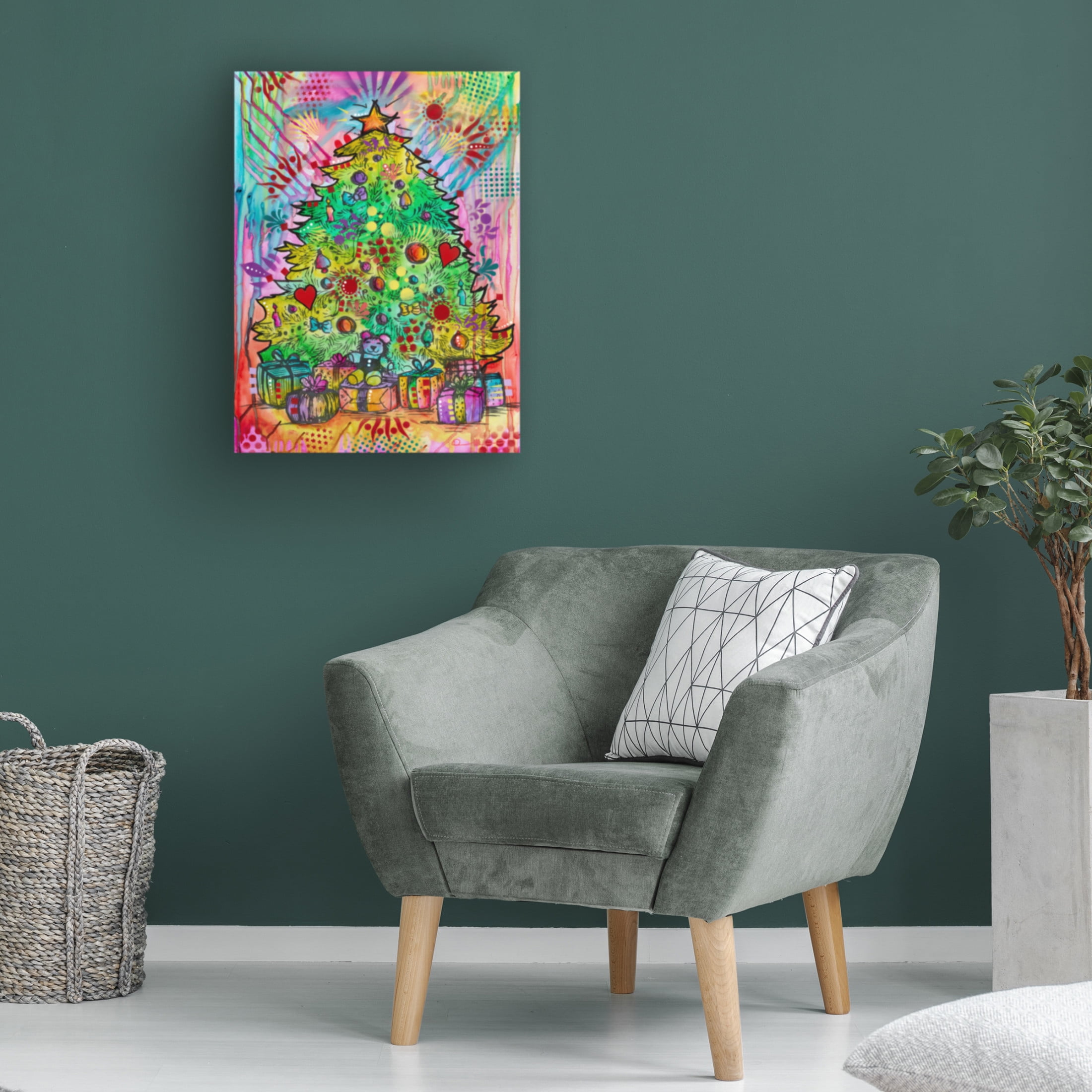 Canvas Wall Art - Dean Russo 'Christmas Tree' Wall Art for Living Room, Bedroom, or Office Décor by Trademark Fine Art - 35 x 47 Inches