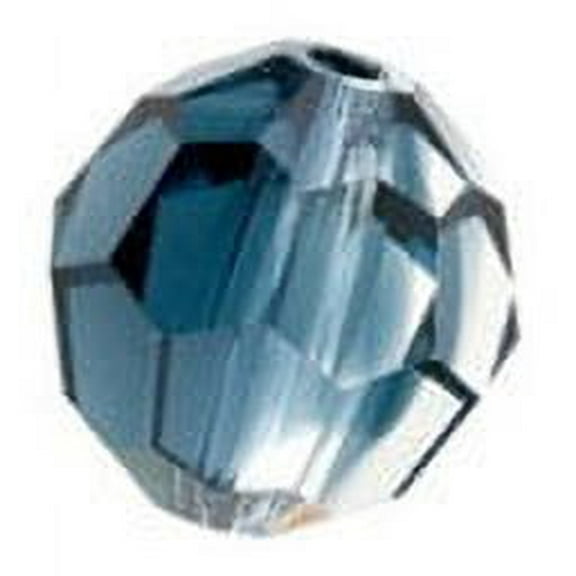 Swarovski Round Crystal Beads Item #5000 Crystal Montana Blend Color 8mm Size - 12 Pieces