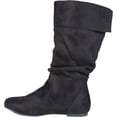 thumbnail image 4 of Women's Journee Collection Shelley-3 Wide Calf Knee High Slouch Boot Black Faux Suede 9.5 M, 4 of 5