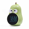 thumbnail image 1 of Reloj despertador para niños: Bonito diseño de pera, alarmas triples, 5 tonos de llamada: reloj despertador digital premium para habitaciones de niños, 1 of 5