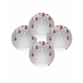 thumbnail image 7 of 15 Inch Round Placemats Set of 4, Grey Christmas Tree Non Slip Heat Insulation PP Table Mats, Xmas Balls Pine Needles Snowflake Washable Place Mats for Kitchen Dining Party Table Decor, 7 of 7