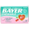 Bayer Low Dose Aspirin Regimen Pain Reliever Cherry Flavor 36 ct, 4-Pack