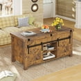 thumbnail image 6 of SEDETA Lift Top Coffee Table,4 in 1 Convertible Coffee Tables with Storage and Hidden Compartment for Living Room, Farmhouse Coffee Table Converts to Dining Table, Dining Reception Room, Rustic Brown, 6 of 8