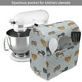 thumbnail image 2 of Cat Stand Mixer Cover, Repetitive Kittens on Polka Dots Motif Felines Playful Cartoon, Kitchen Appliance Organizer Bag Cover with Pockets, 5 Quarts, Pale Blue Multicolor, by Ambesonne, 2 of 4