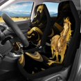 thumbnail image 3 of Uourmeti Gold Horse Mountain Design Car Seat Covers 3 Pack, Car Seat Covers Full Set Polyester Fabric Auto Decor Breathable for Cars Sedans Truck, 3 of 10