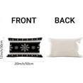 thumbnail image 5 of Christmas Pillow Cover 12x20 inch Black Snowflakes Holiday Decorations Farmhouse Throw Pillow Rustic Cushion Cover for Bed Chair Sofa Couch, 5 of 6
