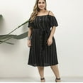 thumbnail image 6 of Women's Summer Cold Shoulder Sundress Casual Long Maxi Dress, 6 of 7