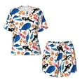 thumbnail image 4 of Naloa Cute Sea Animals Women's Short-Sleeved Pajama Set, Loungewear, Summer pajamas, Breathable Cozy - XX-Large, 4 of 9