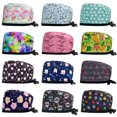 thumbnail image 2 of Gorro quirúrgico estampado de algodón para mujer, gorro de enfermera ajustable, gorro de limpieza bucal dental, 2 of 5
