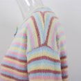 thumbnail image 6 of Fewfanhot Sweaters for Women Striped Cardigan Fall Trendy Rainbow Color Block Open Front Sweater Coats, 6 of 9