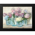 thumbnail image 2 of Rowan, Carol 18x14 Black Modern Framed Museum Art Print Titled - Hydrangeas in Glass Jar Pastel Crop, 2 of 5
