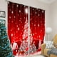 thumbnail image 3 of Yuarrent 2 piezas de cortinas opacas navideñas, exquisita cortina roja con temática navideña para el hogar, adornos para el hogar, Sombras de ventana METRO, 3 of 6