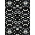 thumbnail image 2 of Addison Rugs Chantille Indoor/Outdoor Transitional Waves Black Washable Rectangle Rug, 5' x 7'6", 2 of 6