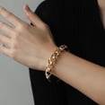 thumbnail image 1 of Pulsera vintage sencilla y ahuecada para mujer, pulsera de cadena de moda., 1 of 8