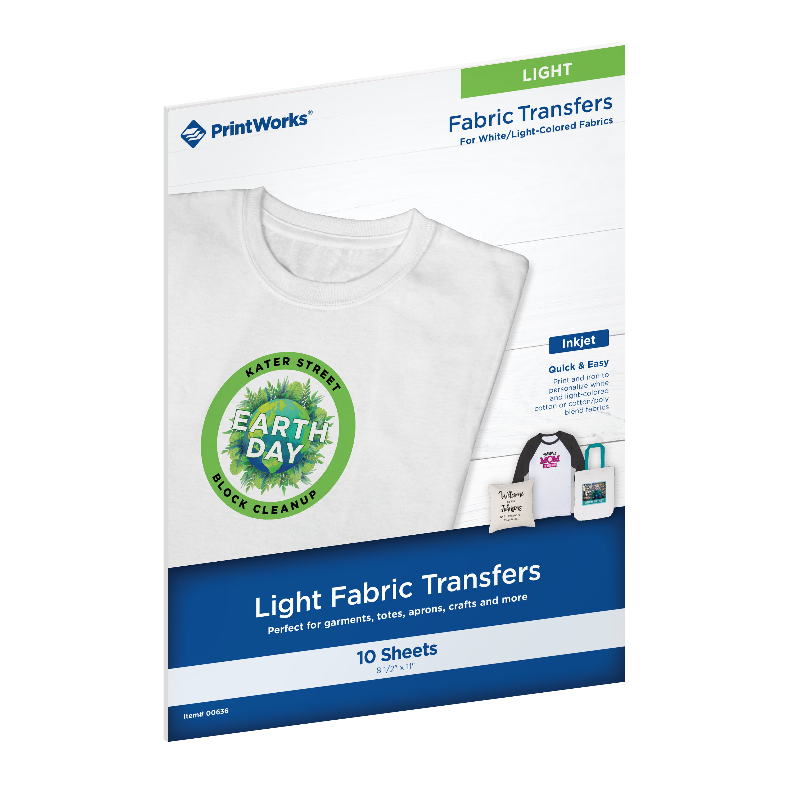 Stretchable Fabric Transfers for Light Fabrics, 8-1/2 x 11, Inkjet  Printer, 5 Matte Sheets (3302)