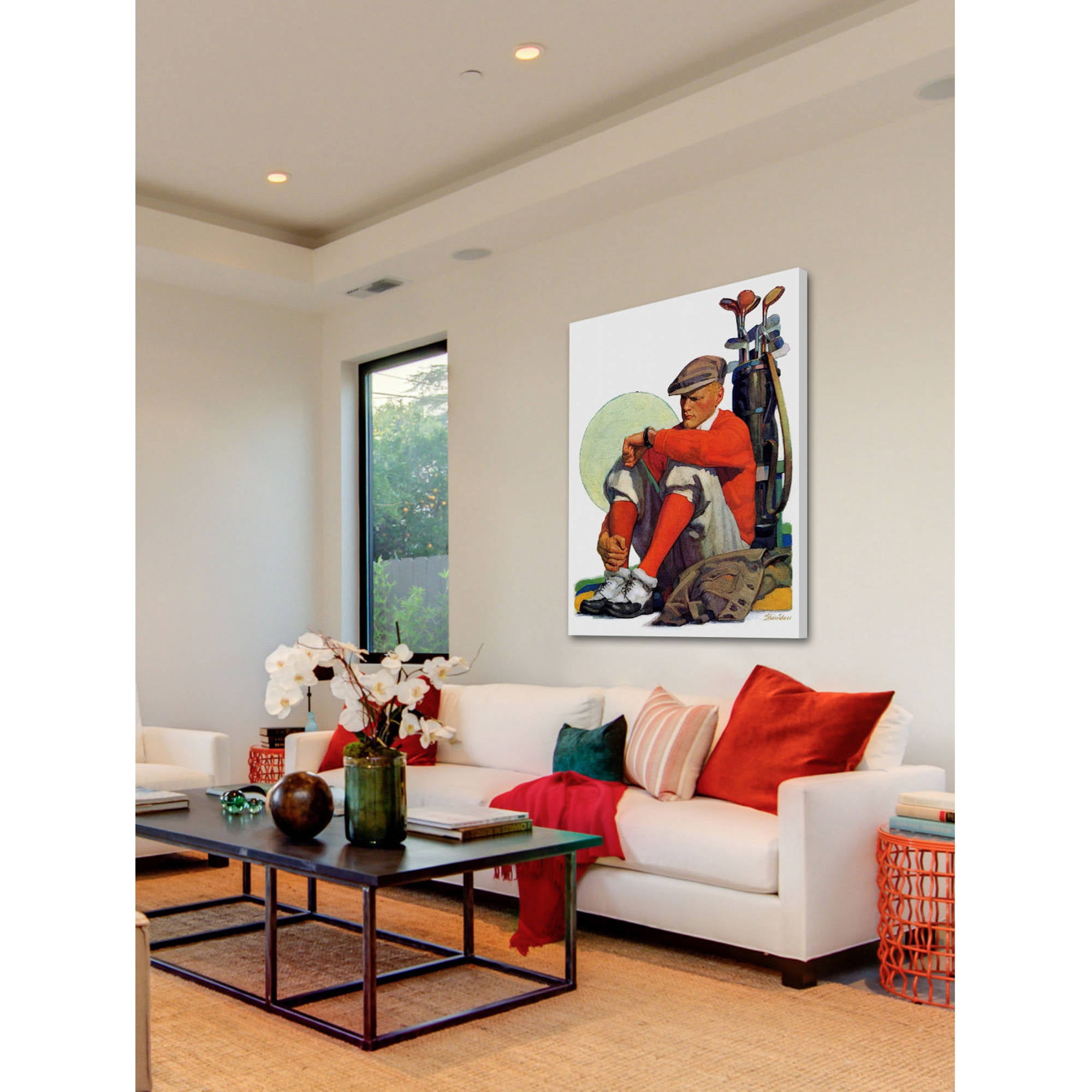Marmont Hill Golfer Kept Waiting by John E. Sheridan Painting Print on Canvas
