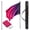 Pink, variant on Spinning Color Guard Flag with Pole & Carry Bag, 71” (Blue)