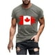 thumbnail image 2 of Tops para hombre, blusas y camisas de cuello redondo y manga corta para hombre. Camiseta de cuello redondo y manga corta con estampado de bandera canadiense para hombre. Blusa de algodón y poliéster p, 2 of 5