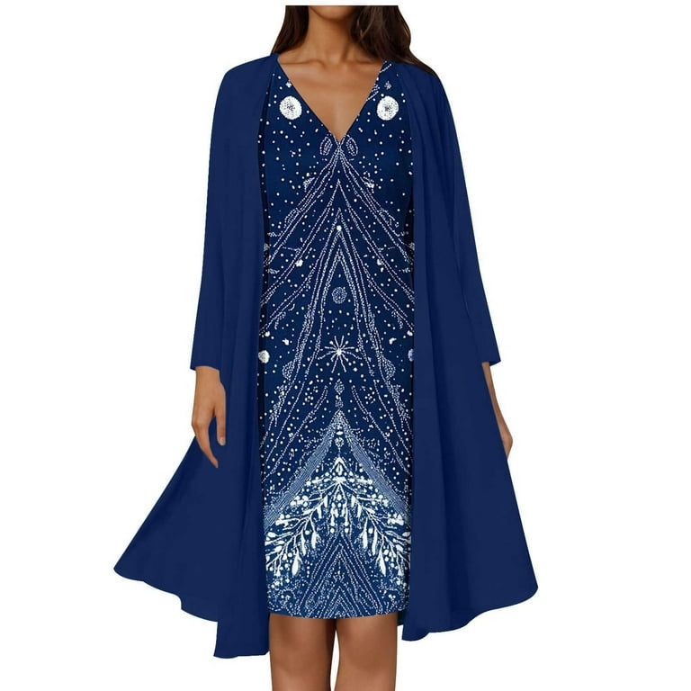 Mother of The Bride Dress Sets Women Formal Wedding Gown Shift Midi Pencil  Dresses with Sheer Chiffon Coat Floral Print V Neck Sleeveless Dress Suit  Customer Service Telephone Number for - Walmart.com