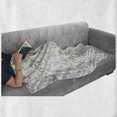 thumbnail image 6 of Foliage Soft Flannel Fleece Throw Blanket, Multicolored Abstract Leaves Patterns Leafy Design, Cozy Plush for Indoor and Outdoor Use, 70" x 90", Baby Blue Pale Taupe, by Ambesonne, 6 of 6