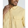 thumbnail image 5 of Real Essentials 3 Pack Men's Short-Sleeve Oxford Solid Button Down Collar Casual Shirts with Pocket (Available in Big & Tall), 5 of 6