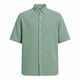 thumbnail image 4 of Blusa y camisa de manga corta con cuello vuelto para hombre, color liso, informal, a la moda, de manga corta, con cuello vuelto y botones, blusa de poliéster para hombre., 4 of 6
